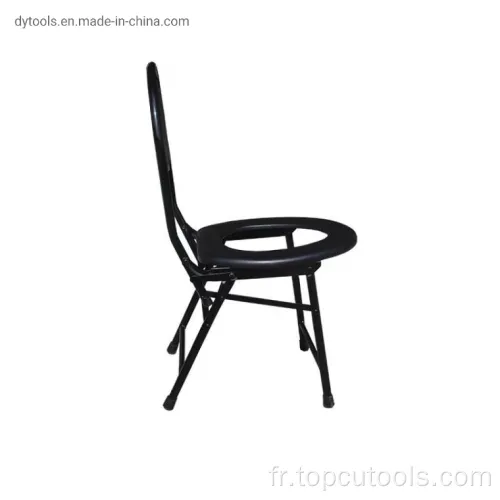 Chaise de commode de toilettes en plastique Portable chaise de commode de camping